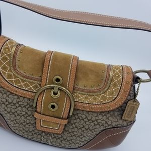 SALE! NEW Coach Canvas Soho Studded Flap Bag Purse